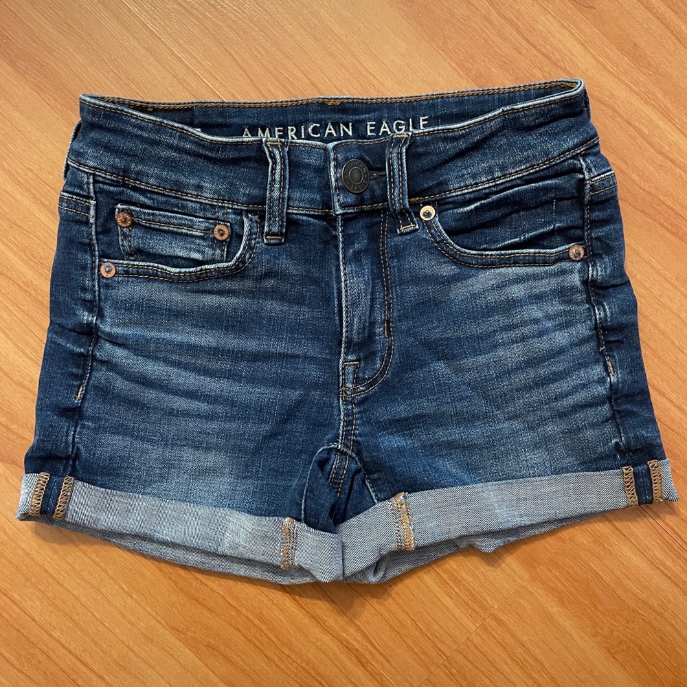 American Eagle Midi Denim Jean Shorts